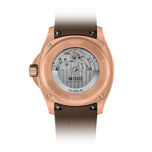 Mido Multifort TV Big Date Rose Gold PVD Men's Watch M0495263729100