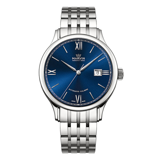 Marvin Malton Round 41mm Blue Dial Men's Watch M117.13.52.11
