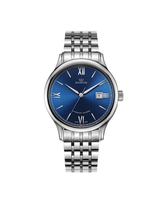 Marvin Malton Round 41mm Blue Dial Men's Watch M117.13.52.11