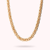 Bronzallure Polished Woven Link Necklace WSBZ02519Y.YG