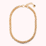 Bronzallure Polished Woven Link Necklace WSBZ02519Y.YG