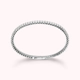Bronzallure White Tennis Memory Bracelet with Cubic Zirconia WSBZ02558W.WR