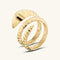 Etrusca Gioielli Snake Band Ring WSET00922.YG