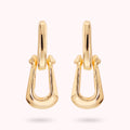 Bronzallure Polished Stirrup Drop Earrings WSBZ02544Y.YG