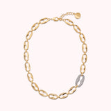 Bronzallure Maxi Mariner Link Necklace with Cubic Zirconia Pavé WSBZ02568Y.WR