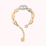 Bronzallure Maxi Mariner Link Bracelet with Cubic Zirconia Pavé WSBZ02569Y.WR