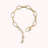 Bronzallure Alternating Link Bracelet with Cubic Zirconia Pavé WSBZ02594Y.WR