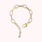 Bronzallure Alternating Link Bracelet with Cubic Zirconia Pavé WSBZ02594Y.WR