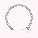Bronzallure White Curb Chain Bracelet with Cubic Zirconia WSBZ02607W.WR-170