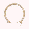 Bronzallure Golden Curb Chain Bracelet with Cubic Zirconia WSBZ02607Y.WR-170