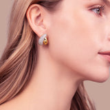 Bronzallure Woven Earrings with Cubic Zirconia Pavé WSBZ02615Y.WR