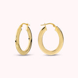 Bronzallure Flat Oval Earrings WSBZ02653Y.YG
