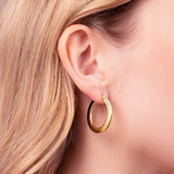 Bronzallure Flat Oval Earrings WSBZ02653Y.YG