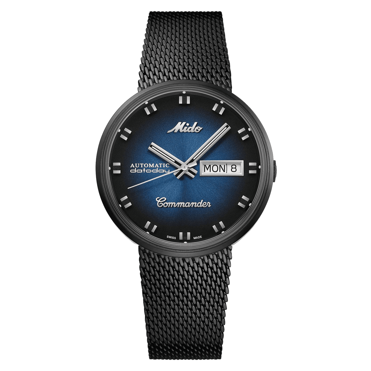 Mido Commander Shade Black PVD Blue Dial Men's Watch M842932511
