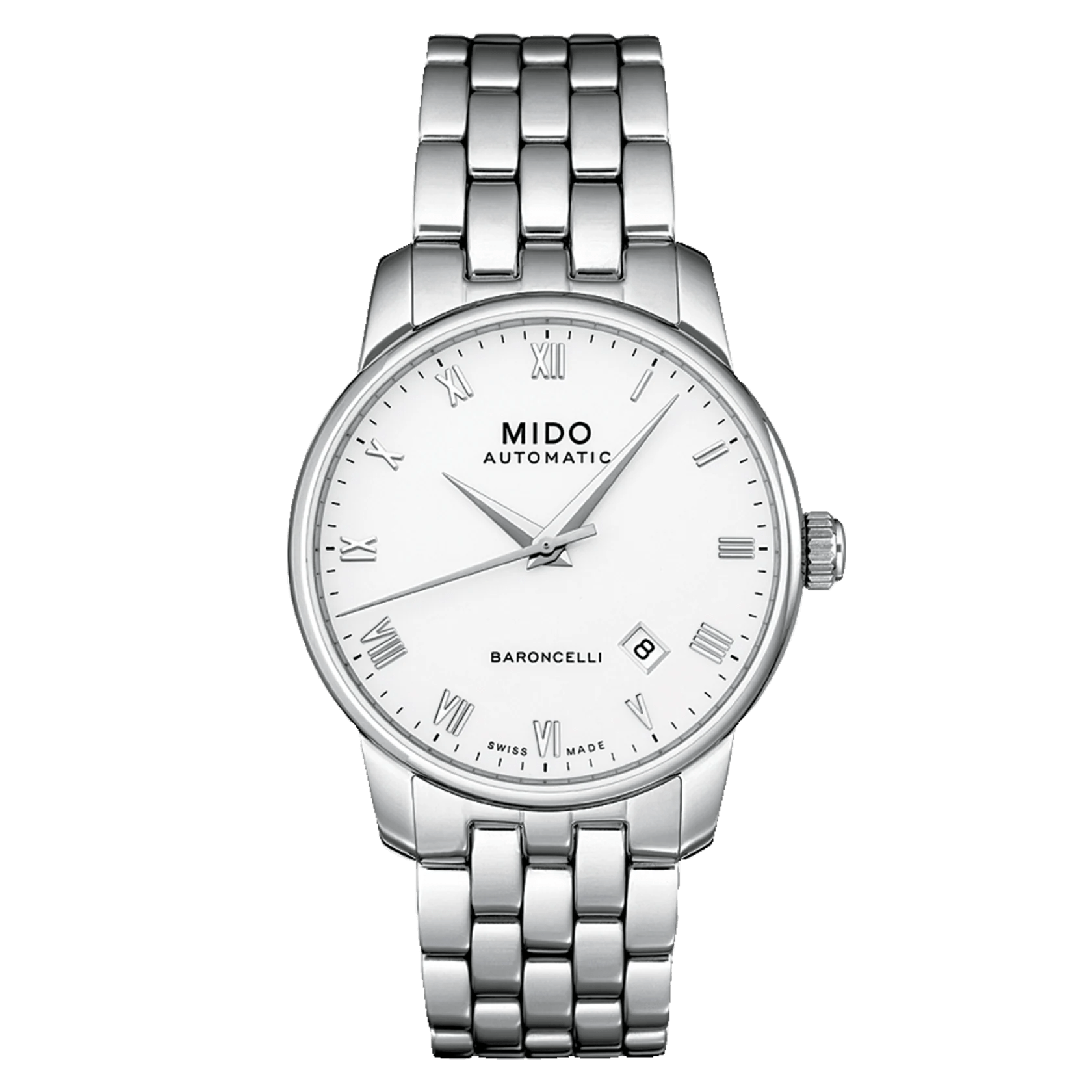 Mido Baroncelli 38mm Automatic White Dial Stainless Steel Men's Watch M86004261
