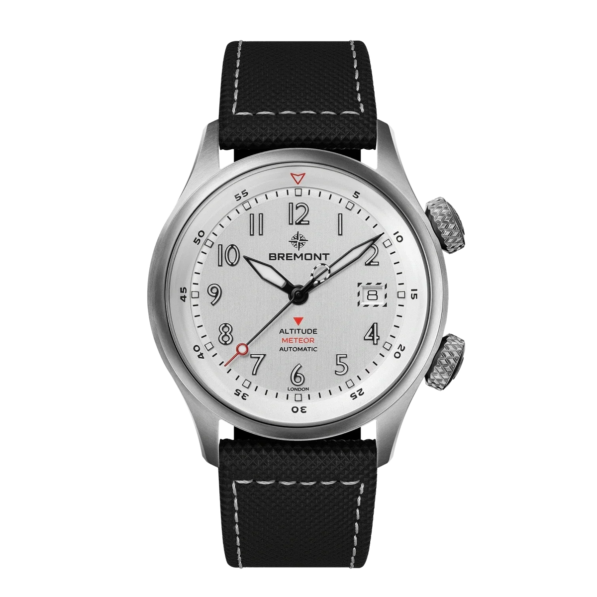 Bremont Altitude MB Meteor Orange Barrel 42mm Brushed Silver Dial Men's Watch ALT42-MT-TI-SIOR-L-S