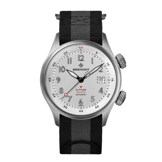 Bremont Altitude MB Meteor Orange Barrel 42mm Brushed Silver Dial Men's Watch ALT42-MT-TI-SIOR-N-S