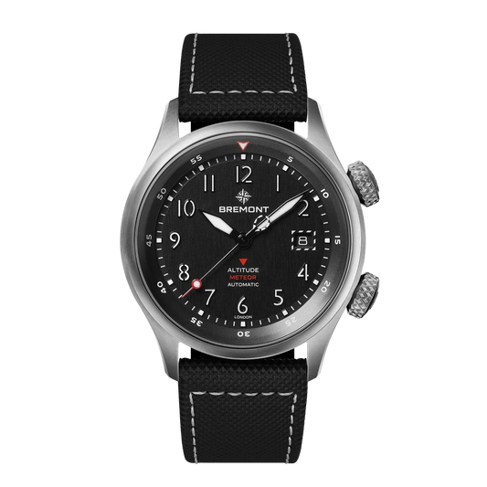 Bremont Altitude MB Meteor Orange Barrel 42mm Brushed Black Dial Men's Watch ALT42-MT-TI-BKOR-L-S