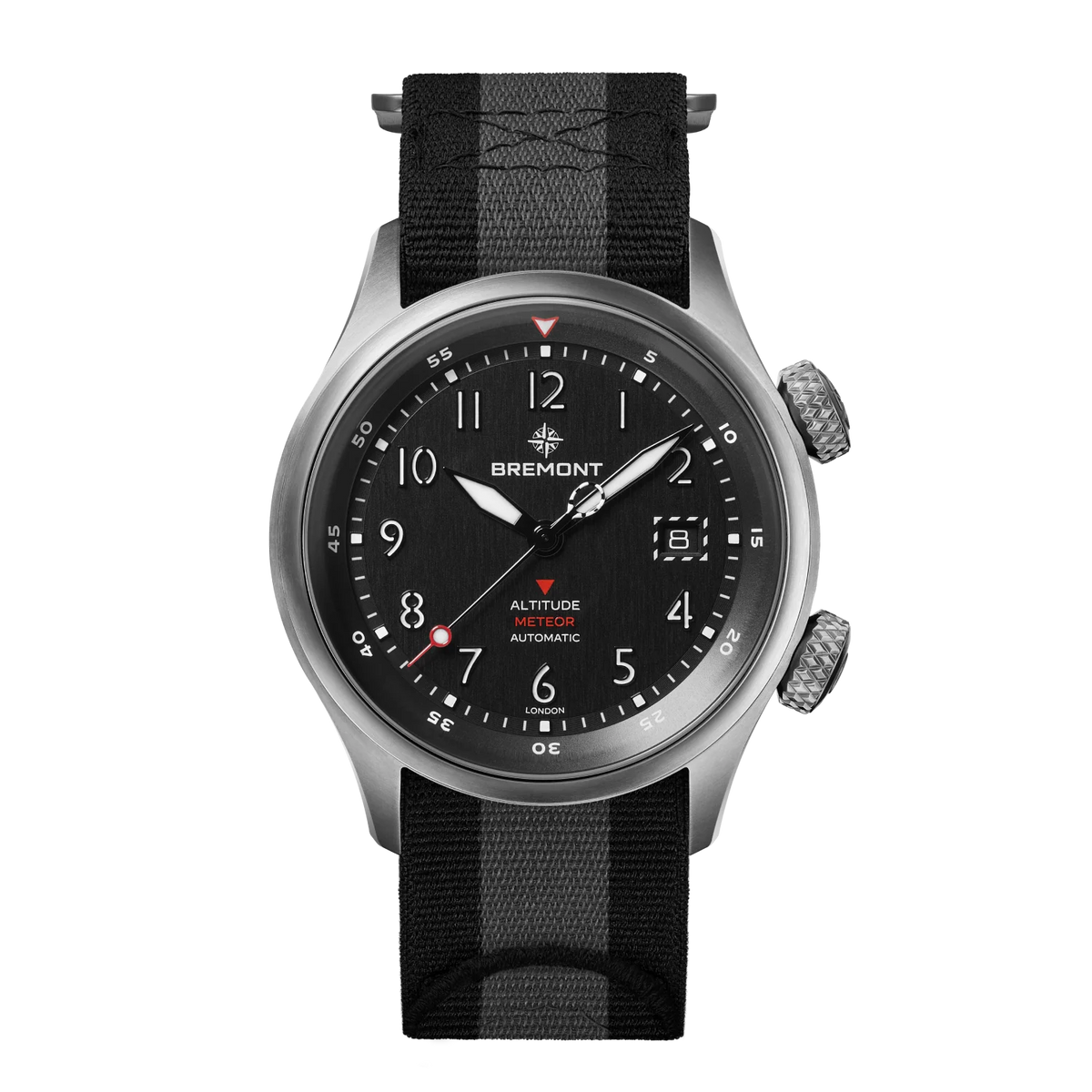 Bremont Altitude MB Meteor Orange Barrel 42mm Brushed Black Dial Men's Watch ALT42-MT-TI-BKOR-N-S
