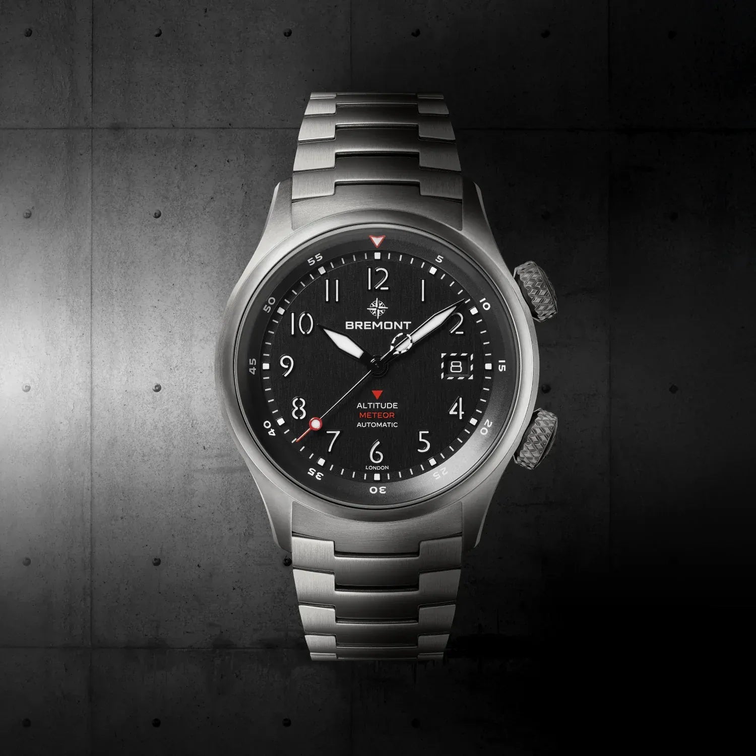 Bremont Altitude MB Meteor Orange Barrel 42mm Brushed Black Dial Men's Watch ALT42-MT-TI-BKOR-B