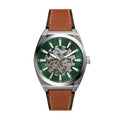 Fossil Everett 42mm Green Skeleton Dial Men's Watch ME3261