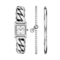 Michael Kors Micro Georgie 19mm Silver Dial Women's Watch MK7657SET