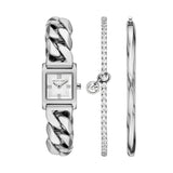 Michael Kors Micro Georgie 19mm Silver Dial Women's Watch MK7657SET