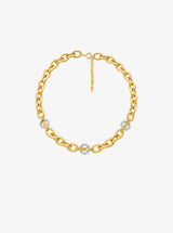 Michael Kors Pavé MK Pop Charm Chain-Link Necklace MKJ8501931