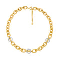 Michael Kors Pavé MK Pop Charm Chain-Link Necklace MKJ8501931