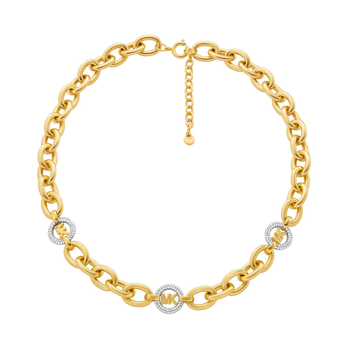 Michael Kors Pavé MK Pop Charm Chain-Link Necklace MKJ8501931