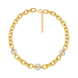 Michael Kors Pavé MK Pop Charm Chain-Link Necklace MKJ8501931