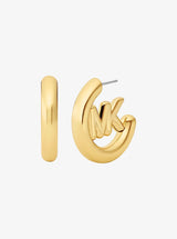 Michael Kors Large Logo Charm Hoop Earrings MKJ8509710