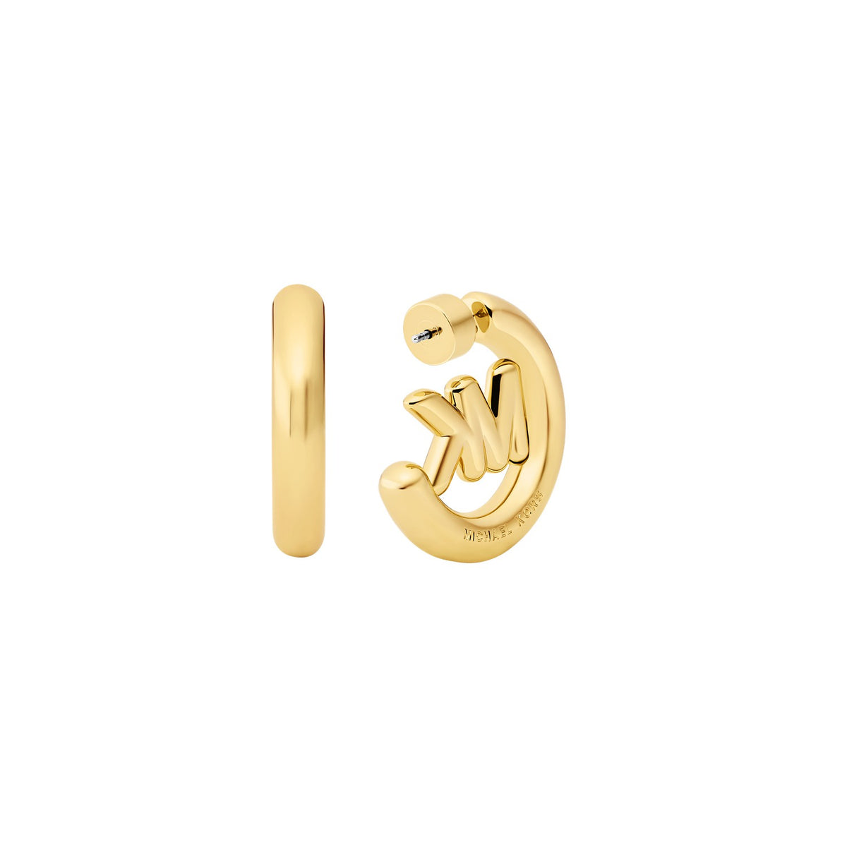 Michael Kors Large Logo Charm Hoop Earrings MKJ8509710