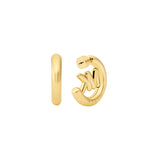 Michael Kors Large Logo Charm Hoop Earrings MKJ8509710
