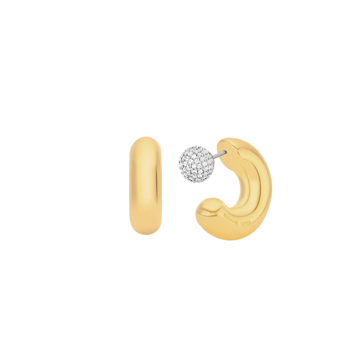 Michael Kors 2-in-1 Pavé Convertible Hoop Earrings MKJ8510931