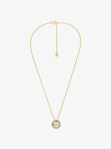 Michael Kors Pavé and Logo Charm Two-Tone Necklace MKJ8546931