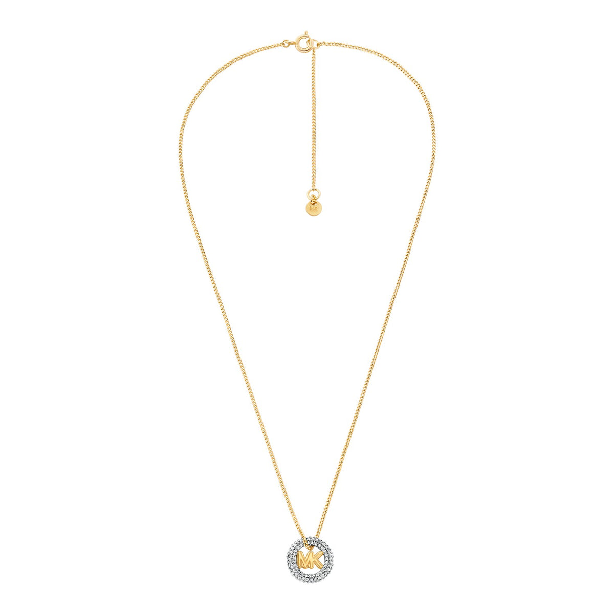 Michael Kors Pavé and Logo Charm Two-Tone Necklace MKJ8546931