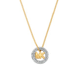 Michael Kors Pavé and Logo Charm Two-Tone Necklace MKJ8546931