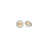 Michael Kors Small Pavé Logo Charm Two-Tone Stud Earrings MKJ8560931