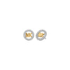 Michael Kors Small Pavé Logo Charm Two-Tone Stud Earrings MKJ8560931