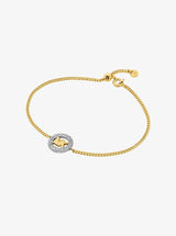 Michael Kors Pavé and Logo Charm Two-Tone Slider Bracelet MKJ8577931
