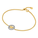Michael Kors Pavé and Logo Charm Two-Tone Slider Bracelet MKJ8577931