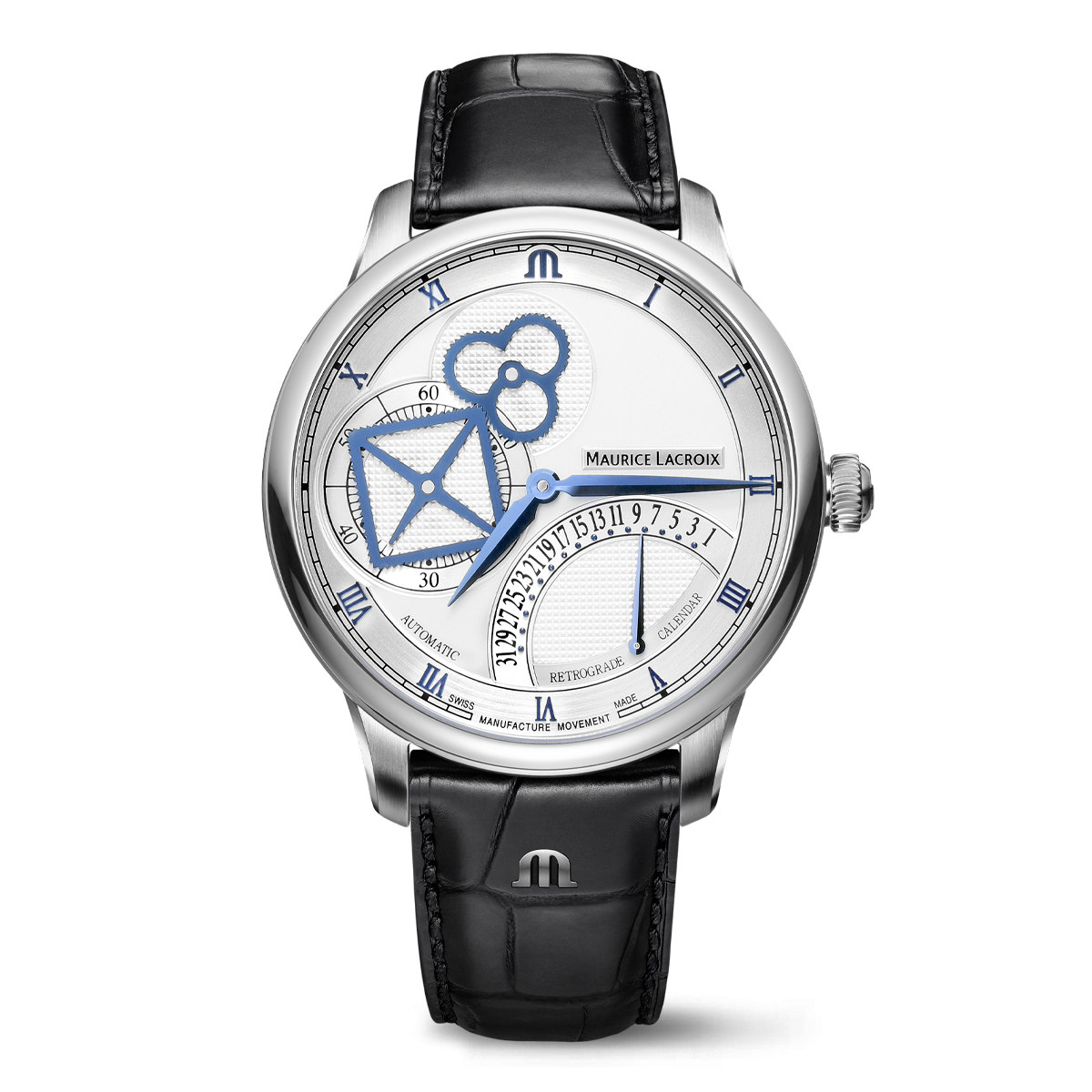 Maurice Lacroix MASTERPIECE Square Wheel 43mm Silver Dial Men's Watch MP6058-SS001-110-1