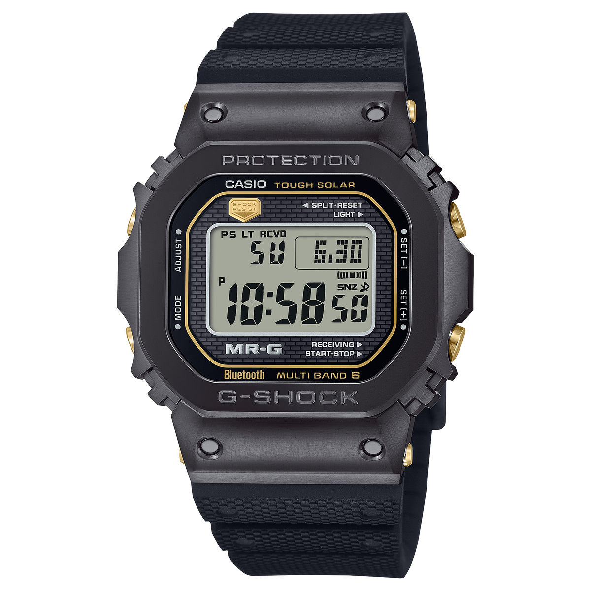 G-Shock MR-G Titanium Black Square Case Black Rubber Strap Men's Watch MRGB5000R-1