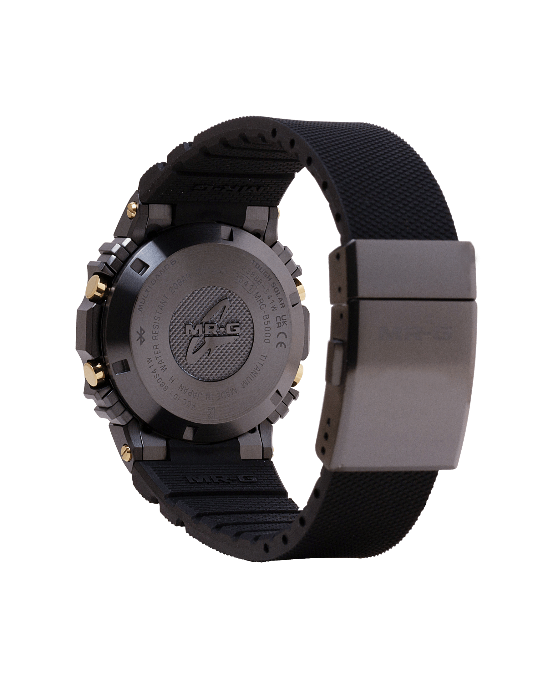 G Shock MR G Titanium Black Square Case Black Rubber Strap Men s Watch Time Machine Plus