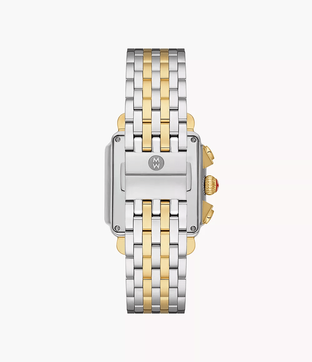 MICHELE Deco 33mm 18K Gold Chronograph Women's Watch MWW06A000779