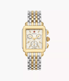 MICHELE Deco 33mm 18K Gold Chronograph Women's Watch MWW06A000779