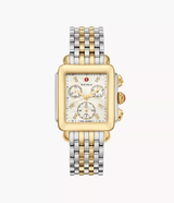 MICHELE Deco 33mm 18K Gold Chronograph Women's Watch MWW06A000779