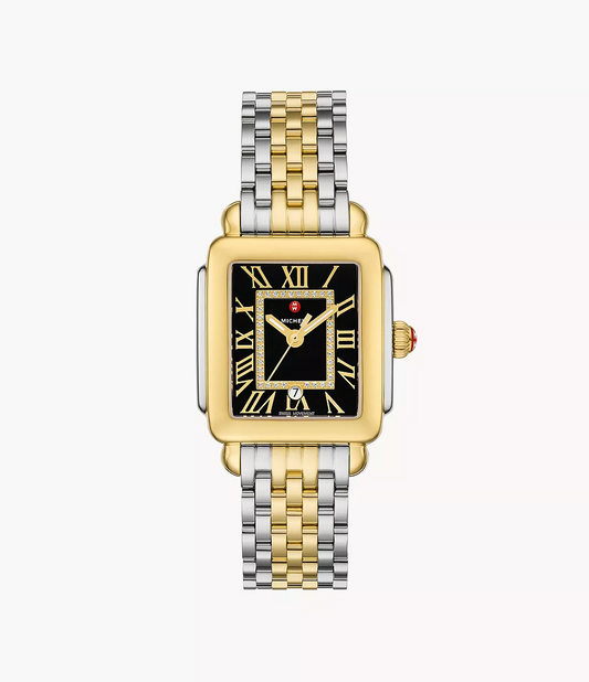 Michele Deco Madison Mid Two-Tone 18k Diamond Women's Watch MWW06G000045