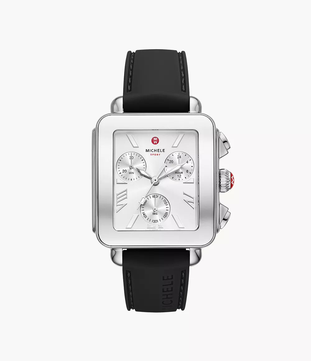 MICHELE Deco Sport Chronograph 36mm Silver Dial Women's Watch MWW06K000071